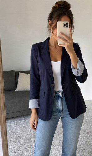 Damen blazer blau - blazer, 3/4