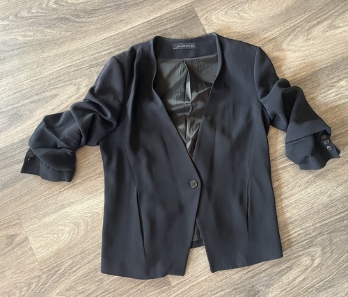 Blazer sakko jacke kragenlos - blazer,