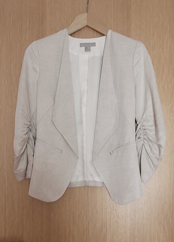 Leinenblazer arm gerafft - 3/4,
