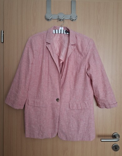 Blazer jacke leinen rosa - jacke, gr