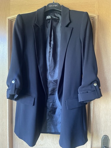 Blazer,schwarz,Knopflos,Zara,3